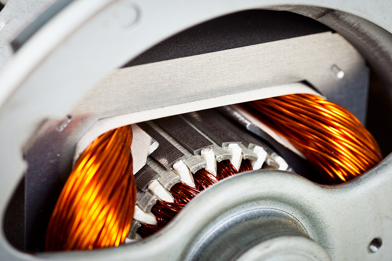 Rotor of electric motor close-up